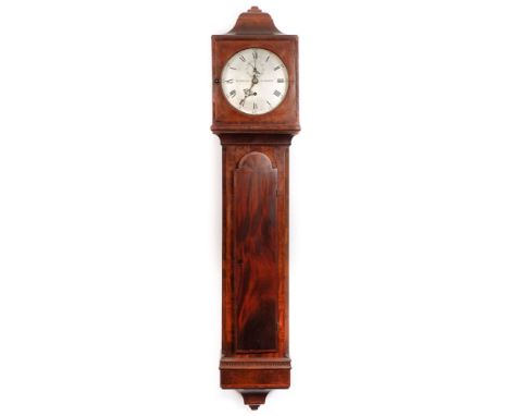 Barwise, London, a mahogany wall clock: the eight-day duration, weight-driven timepiece movement having a dead-beat escapemen