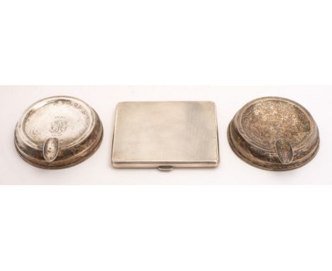 An Edward VIII silver cigarette case, maker Sanders & Mackenzie, Birmingham, 1936: inscribed, of rectangular outline with eng
