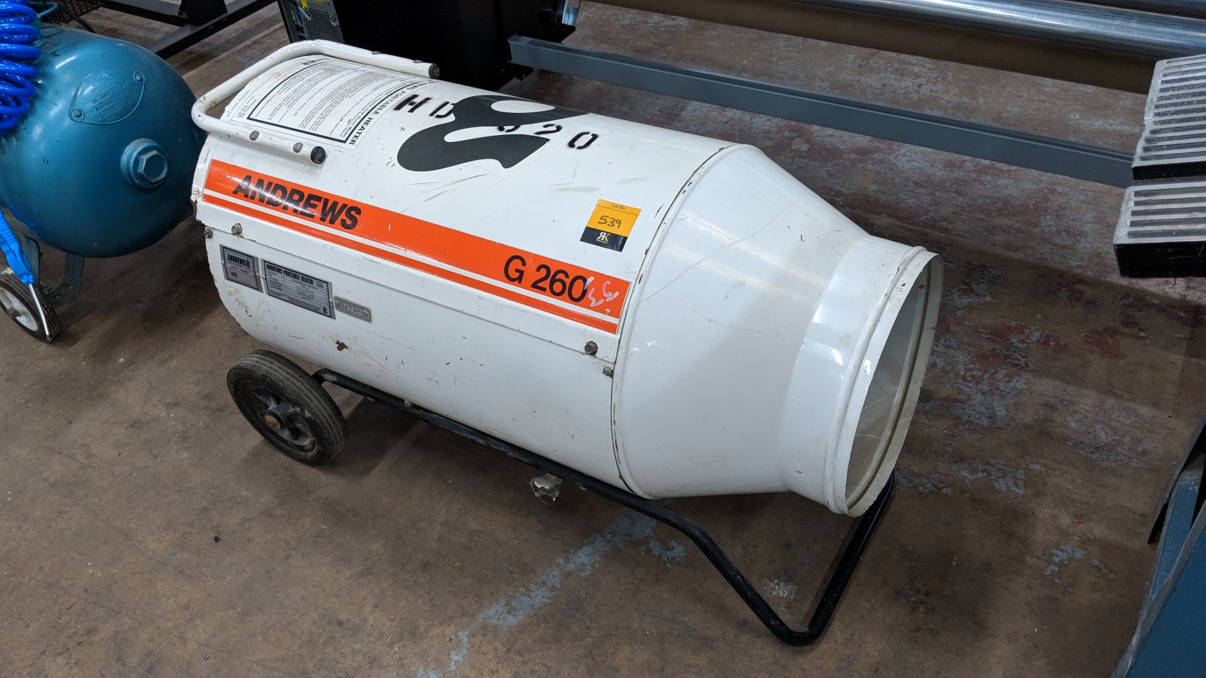 Andrews G260 portable space heater Please note that this auction is