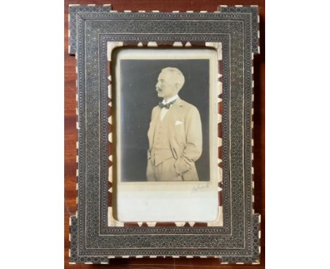 LAFAYETTE PORTRAIT PHOTOGRAPH IN A PERSIAN FRAMEPHOTO APP.SIZE: 14cm x 19cmFRAME APP. SIZE: 29cm x 40cm