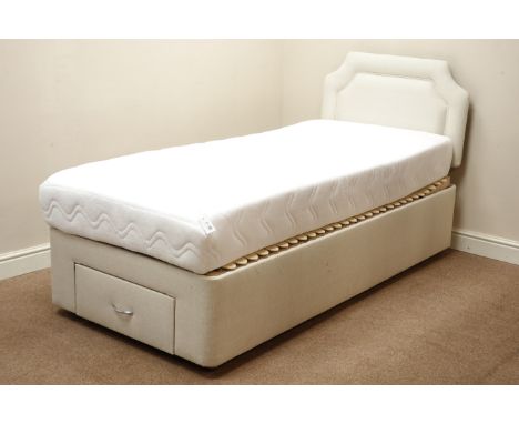 Electric adjustable single bedstead with headboard (This item is PAT tested - 5 day warranty from date of sale)   Condition R