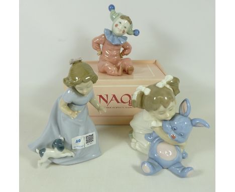 Three Nao figurines, one boxed (3)   Condition Report   Click here for further images, condition, auction times & delivery co