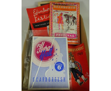 Collection of mainly pre-1960 Theatre & entertainment memorabilia including Edinburgh Festival & Tattoo, Scarborough interest