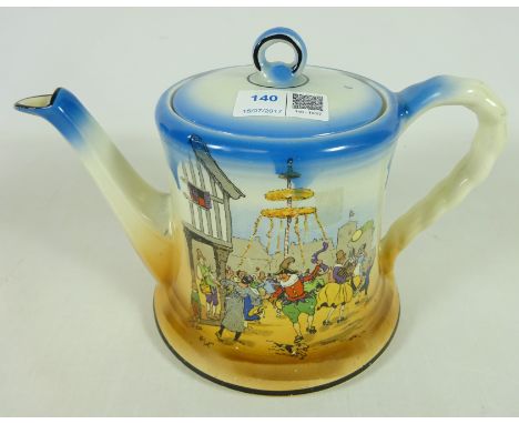 Burleigh Ware 'Old Bell Tea' teapot, after Cecil Aldin    Condition Report   Click here for further images, condition, auctio