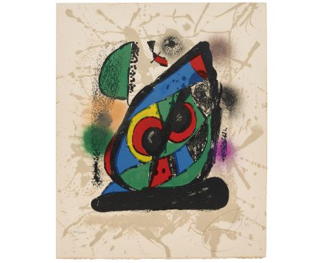 Joan Miró (Spanish, 1893-1983)One Plate, from 'Joan Miro Lithographe IV' (Mourlot 1256; Cramer Books 249) Lithograph in colou