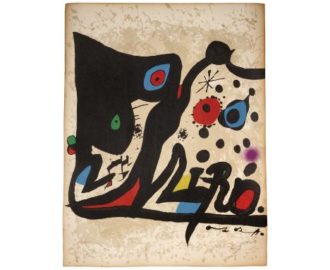 Joan Miró (Spanish, 1893-1983)Poster for the exhibition 'Livres illustrés et lihographies' (Mourlot 898) Lithograph in colour