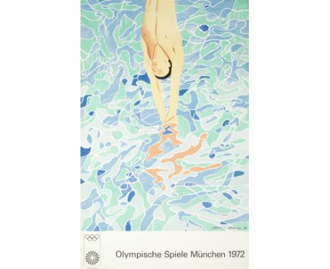 David Hockney R.A. (British, born 1937)Olympische Spiele München 1972 Lithographic poster printed in colours, 1970, on wove, 