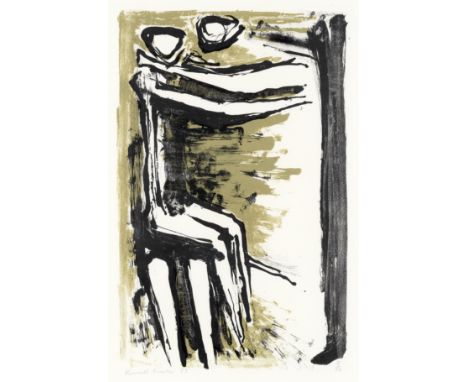 Kenneth Armitage (British, 1916-2002)Two Figures Lithograph printed in colours, 1953, on wove, signed, dated and numbered 8/5
