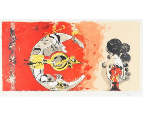 Graham Sutherland O.M. (British, 1903-1980)Fossil with Rock and Flames (Tassi 170) Lithograph printed in colours, 1975, on BF