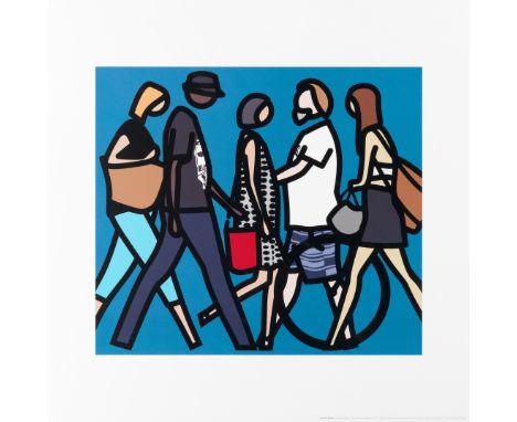 Julian Opie (British, born 1958)Walking in Melbourne 1 Digital print in colours, 2018, on wove, co-published by the artist's 