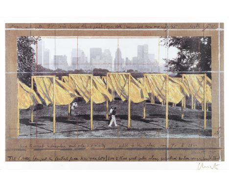 After Christo &amp; Jeanne-Claude (American, 1935-2020; 1935-2009)The Gates  Offset lithograph printed in colours, 1995, on h