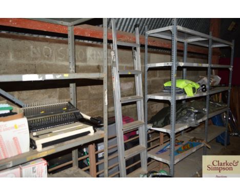 An aluminium step ladder 