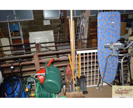 A quantity of garden tools