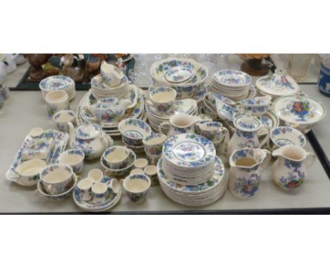 MASONS IRONSTONE CHINA 'STRATHMORE' PATTERN DINNER, TEA AND BREAKFAST SERVICE TO INCLUDE; MEAT PLATES, TUREENS, APPROX 130 PI