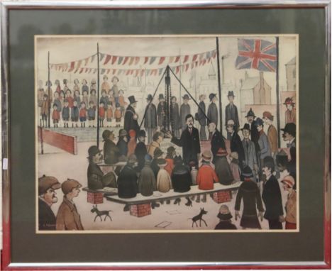 After L.S.Lowry. A large print in silvered frame.