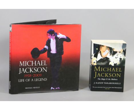 Two 20th century bound volumes on Michael Jackson.