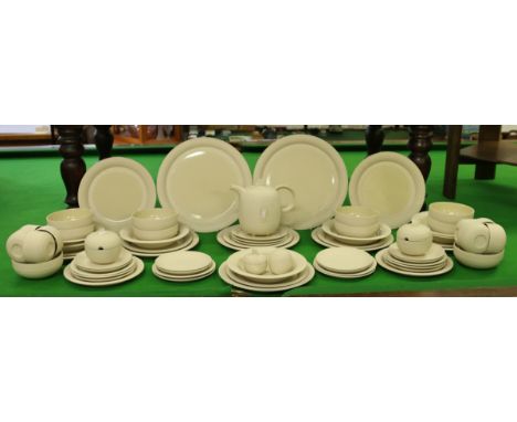 A retro 1970s Hornsea tea and dinner service decorated in the Concept design (sixty nine pieces).