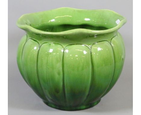 A Victorian majolica Ault pottery jardiniere.