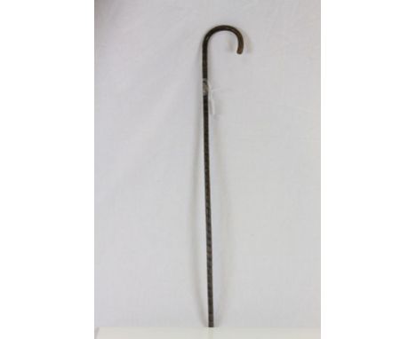 Late 19th / Early 20th century Walking Stick with Silver Hallmarked Band