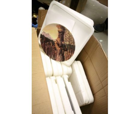 Collection of seven Wedgwood Danbury Mint Tolkien Lord of the Rings cabinet plates, illustrations by Ted Naismith, each with 