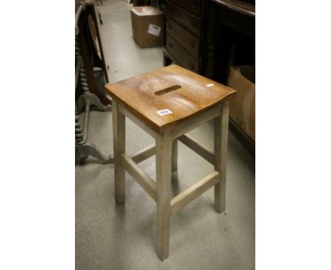 Painted Pine Kitchen Stool