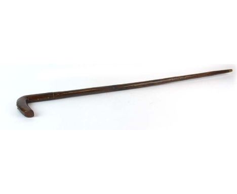 A late 19th century swordstick with brass studded mounts CONDITION REPORT: Sold as a collector's piece.