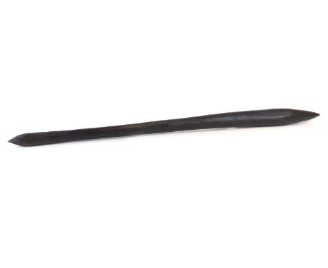 Ethnographica: an aboriginal fluted throwing club, l. 69 cm