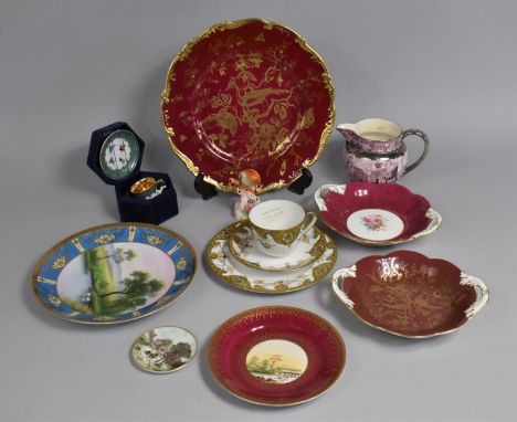 A Collection of Various Ceramics to comprise Noritake, Circa 1910 Tea Trio, Gilt Trim and Floral Garland, Noritake Plate with