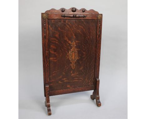 A Mid 20th Century Oak Fire Screen, 41cms wide 