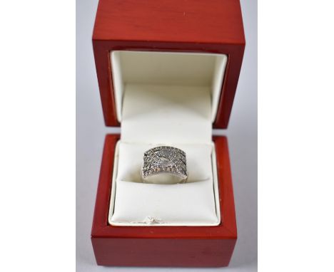 A Ladies Sterling Silver Filigree Dress Ring 