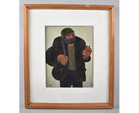 A Framed Oil on Canvas, Half Length Portrait of Bearded Gent, Monogramed SY for Stan Young, 27x21cms 