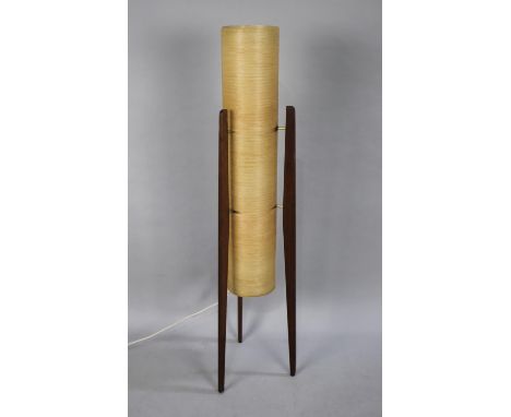 A 1970s "Rocket" Free Standing Lamp with Spun Fibreglass Shade, 111cms High 