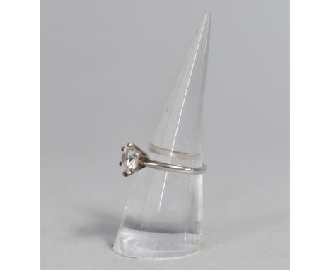 A Silver Solitaire Ring 