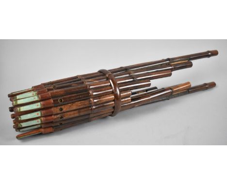 A Set of Circular Rotary Bamboo Pan Pipes, 50cm long 