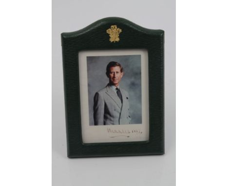HRH Prince Charles Prince of Wales - signed Royal Presentation colour portrait photograph, signed in ink and dated 'Charles 1