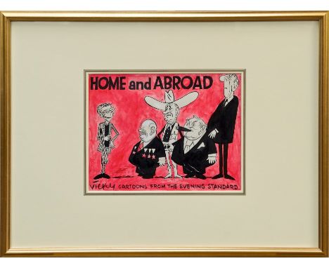 Vicky (Victor Weisz 1913 - 1966), pen and coloured inks - Home and Abroad Vicky Cartoons From The Evening Standard, Chris Bee