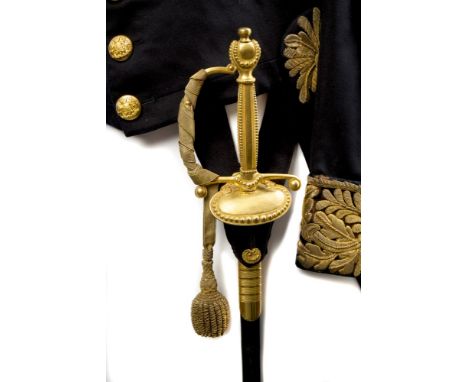 Fine Victorian Civil Service Court sword retailed by Ranken, Calcutta with gilt brass hilt with original bullion dress knot, 