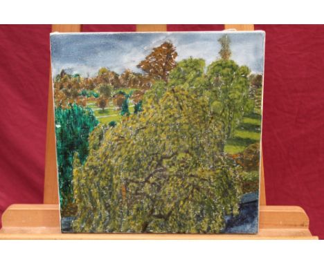 *Adrian Berg (1929 - 2011), oil on canvas - Cambridge Gate, Regents Park 1986, signed, dated and inscribed verso, 31cm square