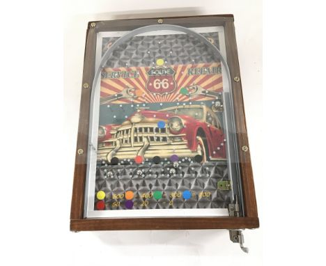 A Vintage Route 66 Bagatelle Board. Approx Length 42CM.