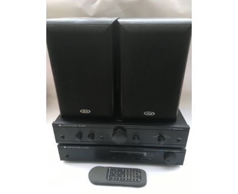 A Cambridge Audio A5 integrated amplifier, T500 Tuner and a pair of Eltax Monitor III speakers, comes with remote control and