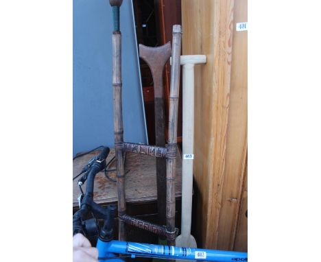 Cane Ladder and 2 Oars 