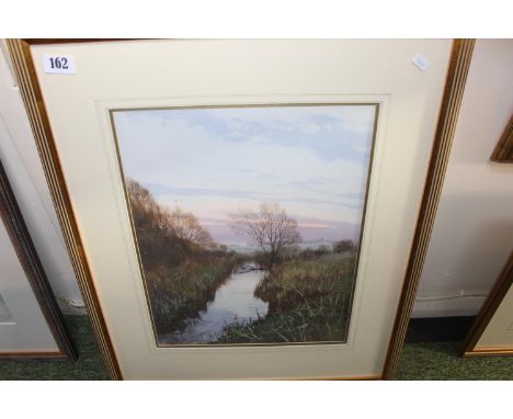 R M Bolton Watercolour of The Chubb Stream St Ives dated 1999 