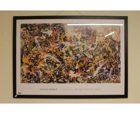 Framed Jackson Pollock Convergence Albright-Know Art Gallery Print 