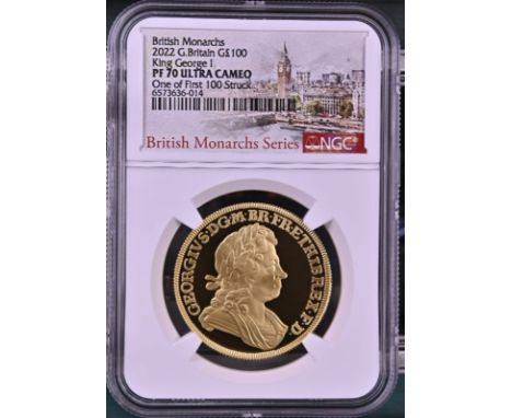 UNITED KINGDOM. Elizabeth II, 1952-2022. Gold 100 pounds, 2022. Royal Mint. Proof. This design is the third release in a Roya