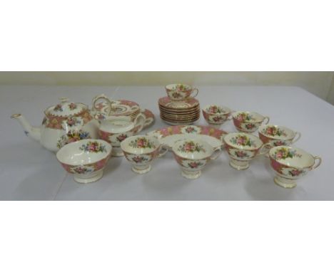 Royal Albert Lady Carlyle part tea service to include teapot, cups and saucers (29)