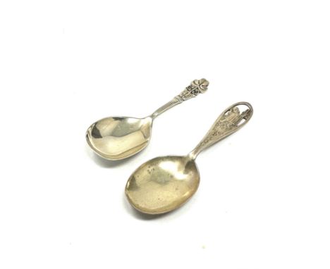 2 silver tea caddy spoons