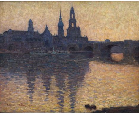 Wilhelm Eller1873 Venedig - 1951 Dresden - Dresden - Öl/Lwd. 35,3 x 44,3 cm. SIgn. u. dat. r. u.: Wilhelm Eller. 1916. Rahmen
