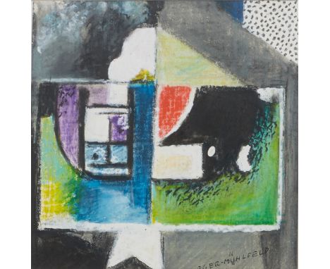 Fritz Burger-Mühlfeld1882 Augsburg - 1969 Hannover - Abstrakte Komposition - Gouache, Ölpastell/Papier. 34,5 x 29 cm. Sign. r