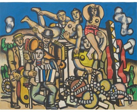 Fernand Léger1881 Argentan - 1955 Gif-sur-Yvette - "Acrobates et Musiciens" - Farblithografie/Papier. 127/150. 34,2 x 44 cm, 