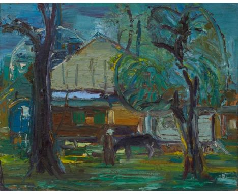Heinz Fischer-Roloff1923 Hannover - 2004 Hannover - "Waterlooplatz - Rummelplatz (Hannover) 1946" - Öl/Holz. 22,5 x 28 cm. Mo